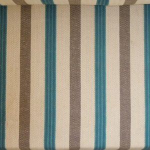 Laura & Kiran Old Linen Stripe Turquoise Flax